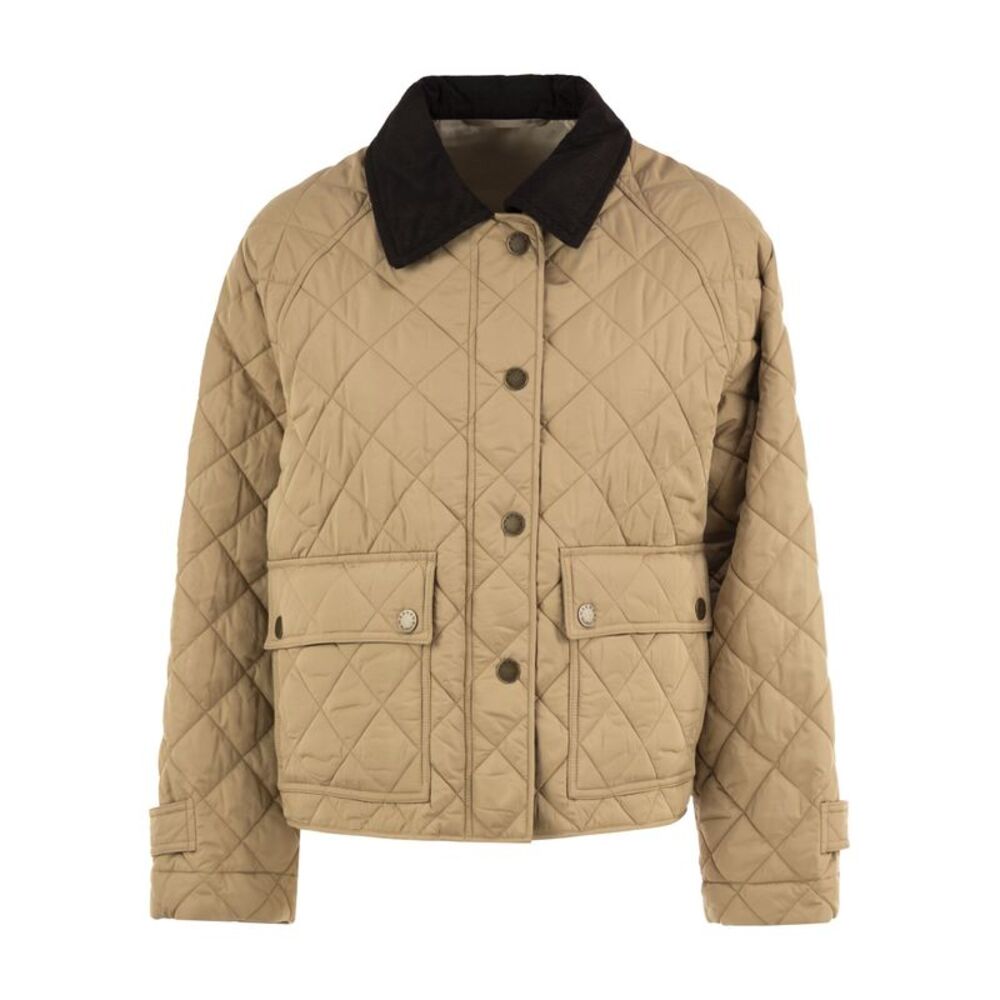 Weekend Maxmara Women Wkdpincio - Quilted Jacket With Corduroy Collar